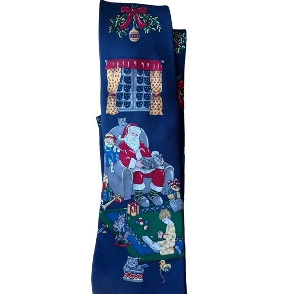 Vintage American Tradition Mens Christmas Santa Clause Christmas Ties Size OS - Picture 2 of 4